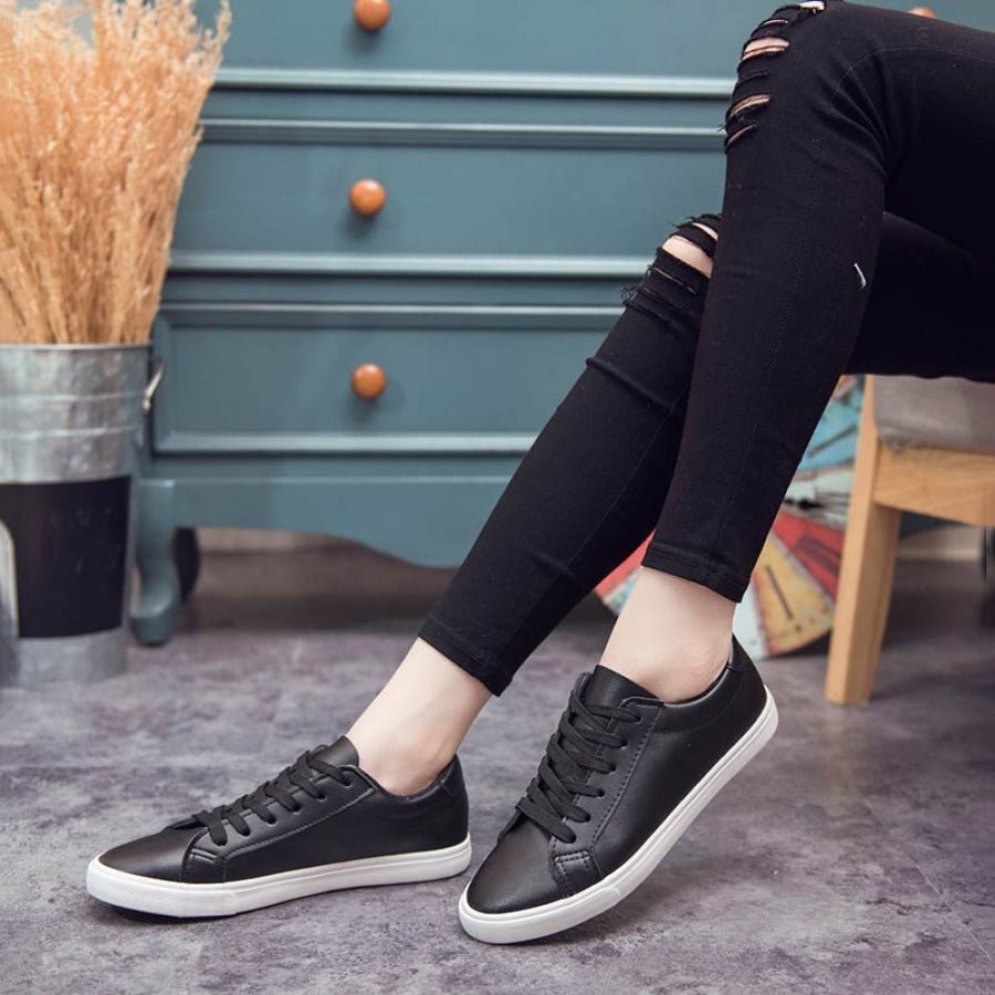 Urban Chic Casual Leather Sneakers - FREE SHIPPING - TrenLit